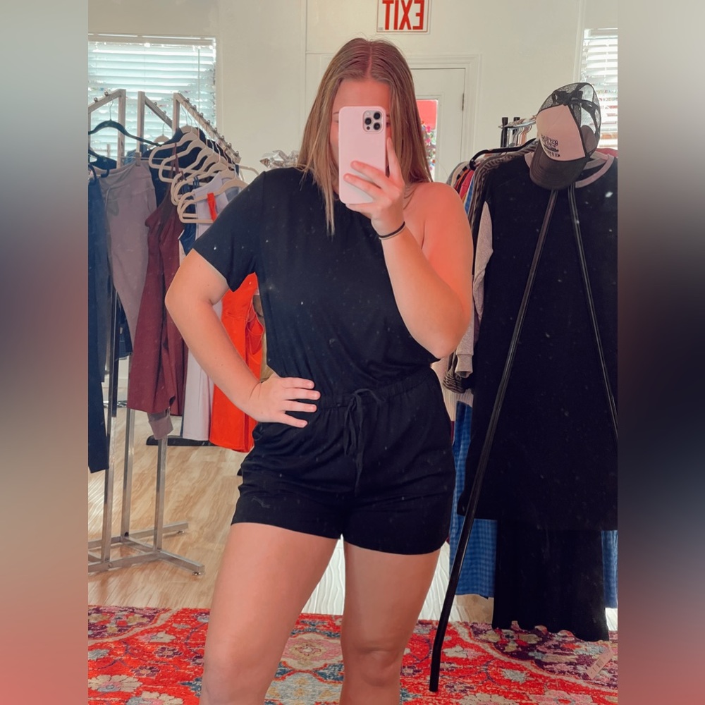 One shoulder Romper!